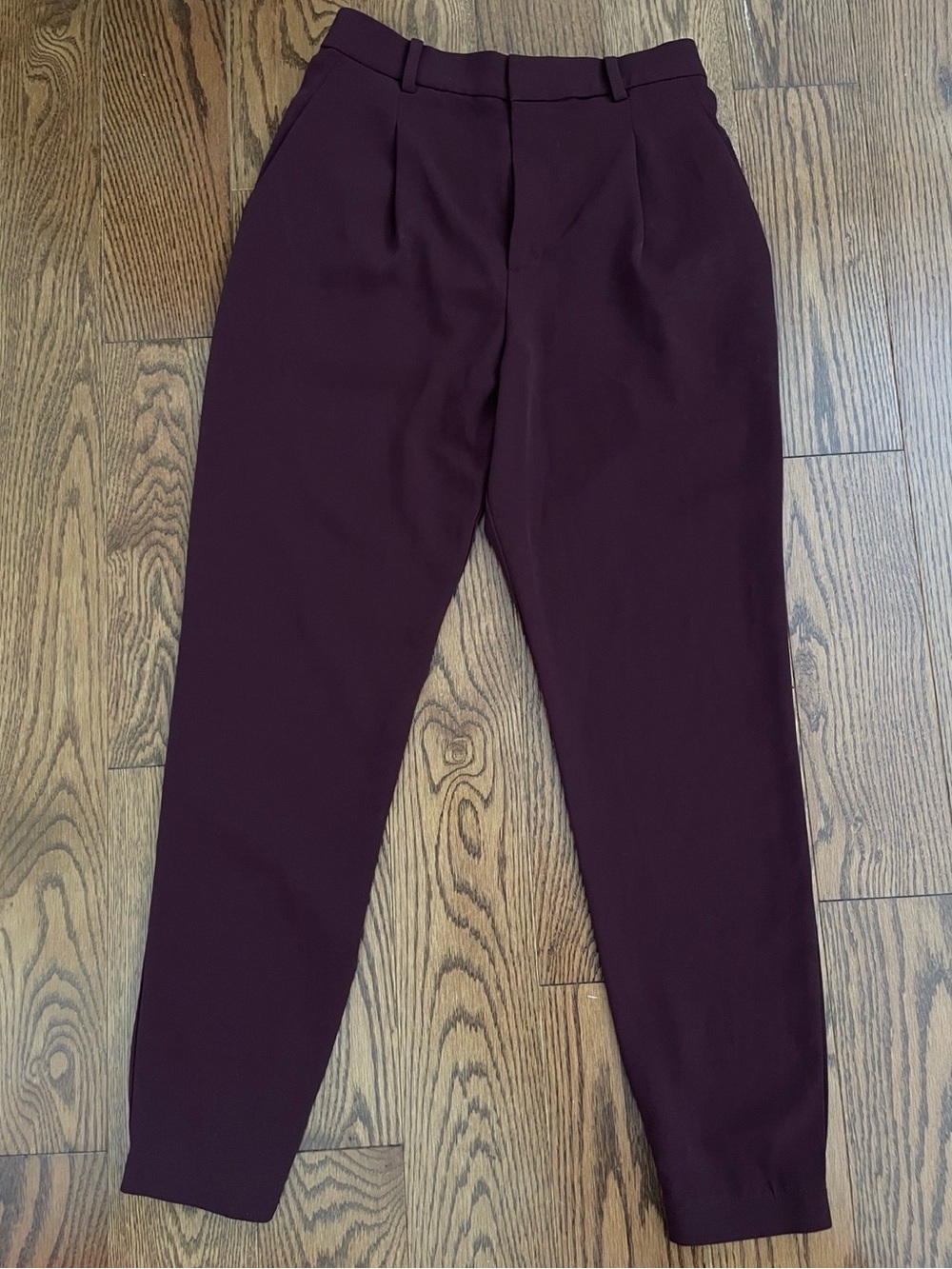 UNIQLO Women’s High-Waist Tapered Dress Pants - Deep Plum